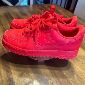 Red Nike Air Force Jordan size 10